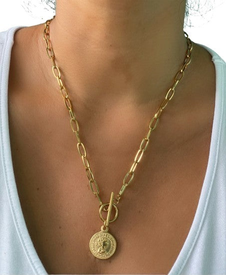 Coin Necklace detail – Lila Miami