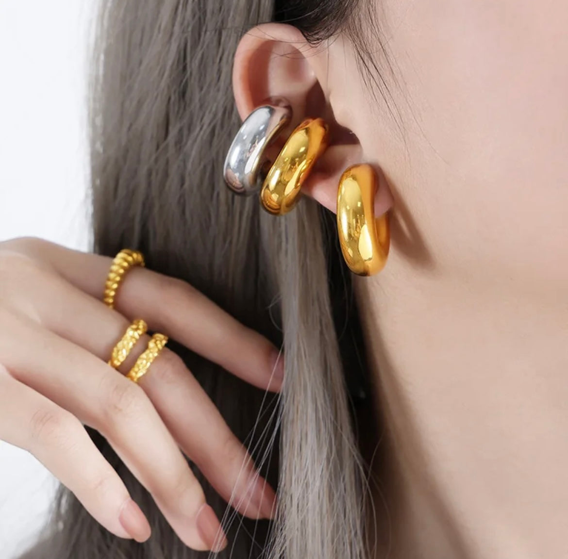 Chunky Metal Ear Cuff