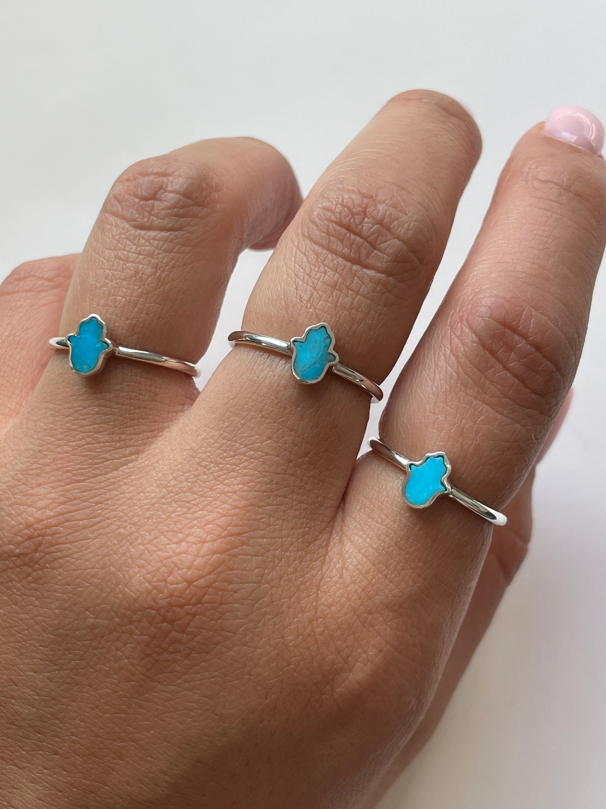 Turquoise Hamsa Ring