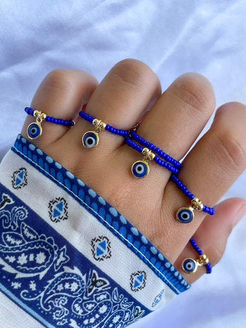 Azzurro Evil Eye Ring