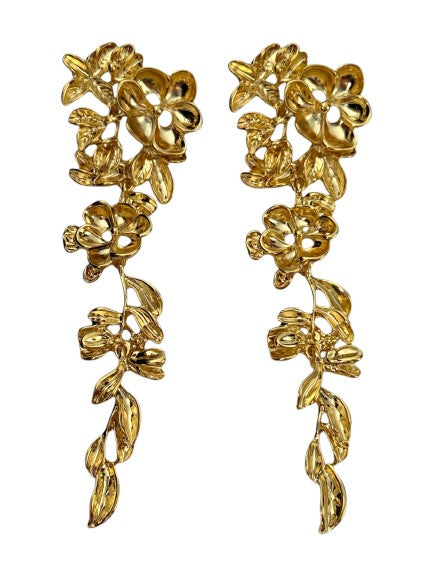 Golden Vine Earrings – Lila Miami